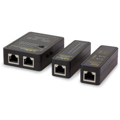 LogiLink Network Cable Tester Set - Find Faults Fast with Copper Network Tester (4052792042498)